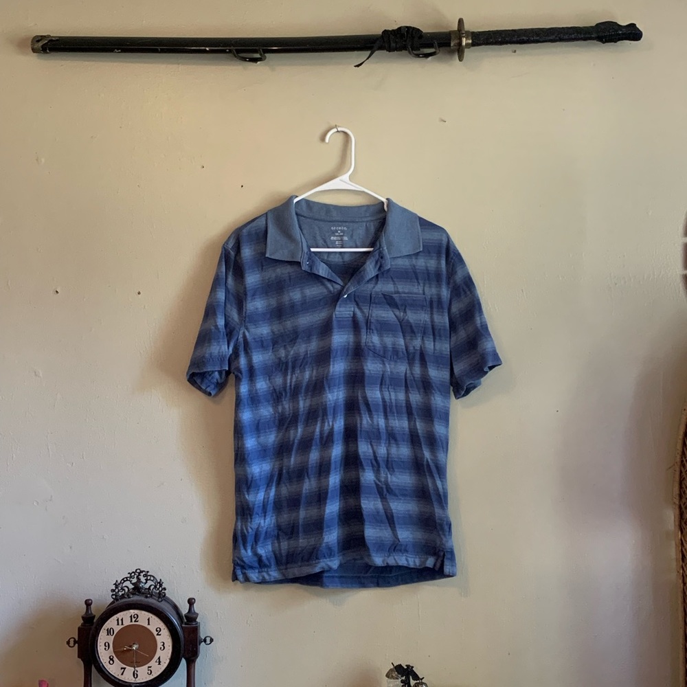 Blue Stripe Men’s Polo